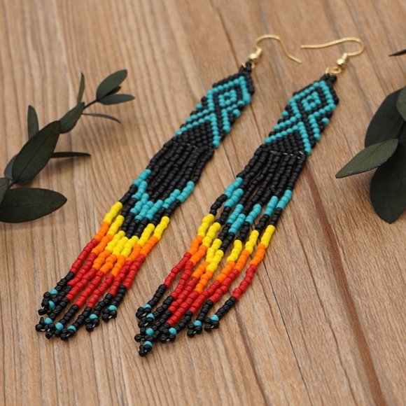 Bohemian Tassel Earrings - Picture 2 of 8
